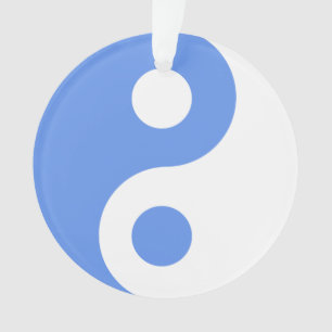 Symbole Yin Yang Bleu Barbeau