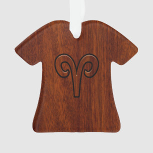 Symbole Zodiac Aries Brown en acajou