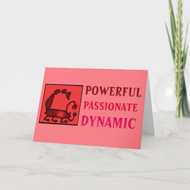 Symbole Zodiaque Anniversaire Personnalité Carte S (Devant)