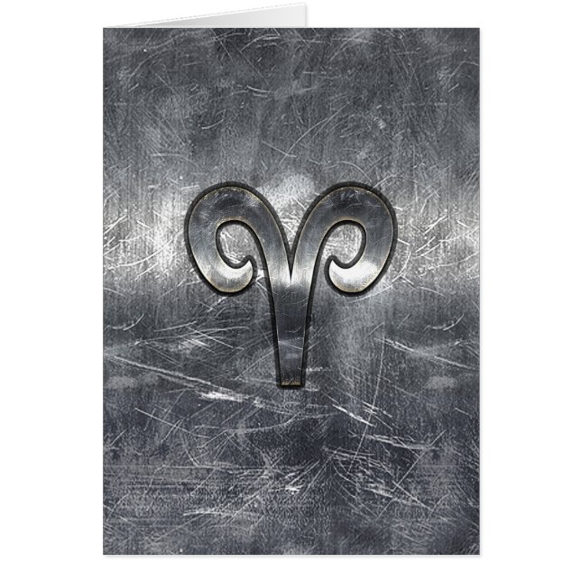 Symbole Zodiaque Aries en style Argent (Devant)