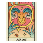 SYMBOLE Zodiaque Aries Poster vintage d'art Abstra