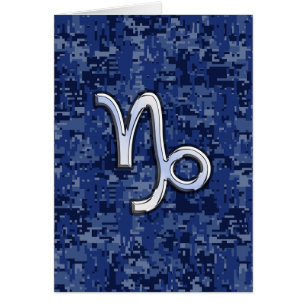SYMBOLE Zodiaque Capricorne sur Camo numérique ble