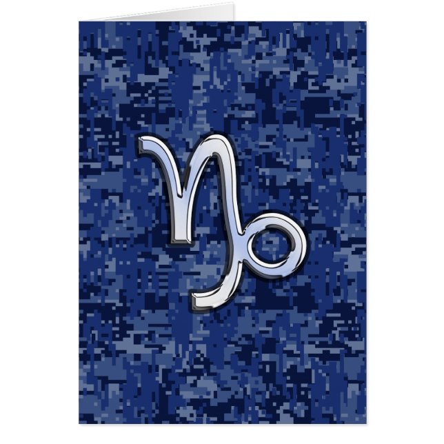 SYMBOLE Zodiaque Capricorne sur Camo numérique ble (Devant)