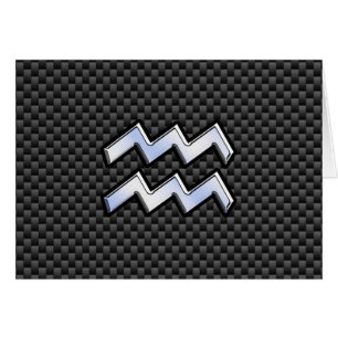 Symbole Zodiaque d'argent Aquarius Style fibre de 