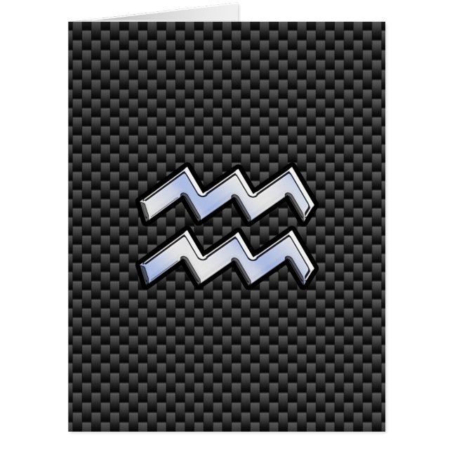 Symbole Zodiaque d'argent Aquarius Style fibre de  (Devant)