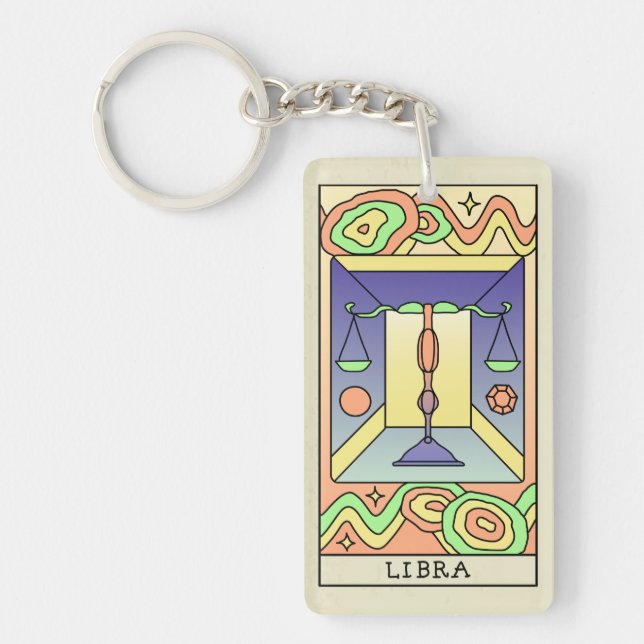 SYMBOLE Zodiaque Libra Art Abstrait Vintage (Devant)