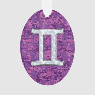 SYMBOLE Zodiaque Pearl Gemini sur Camouflage numér