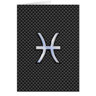 Symbole zodiaque Pisces sur l'impression de fibre 