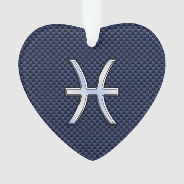 Symbole zodiaque Pisces sur l'impression en fibre  (devant)