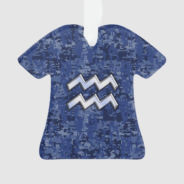 Symbole Zodiaque Silver Aquarius Marine Camion num (devant)