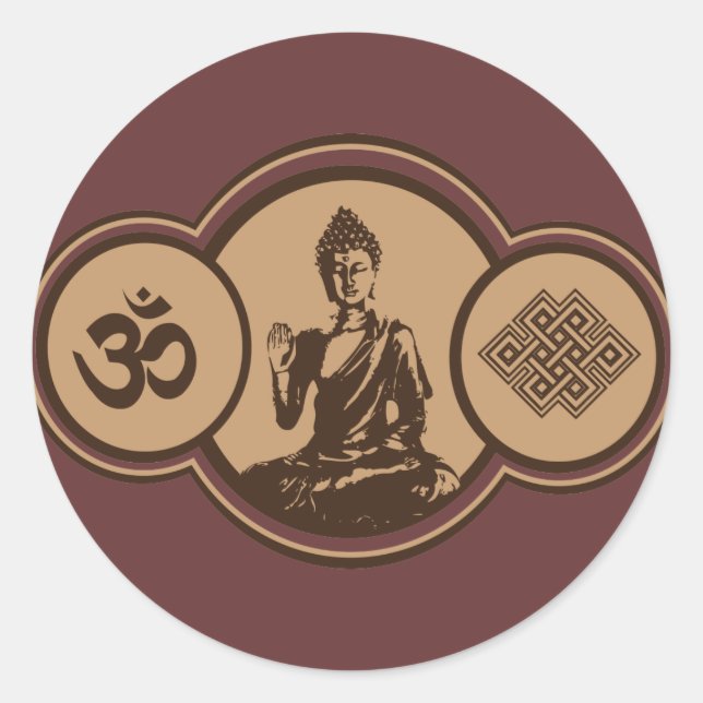 Symboles de Bouddha Sticker (Devant)