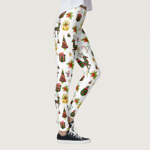 Symboles de Noël colorés Leggings