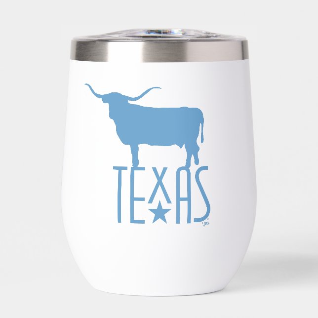 Symboles du Texas, Longhorn, bleu (Avant)