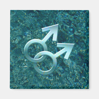 Symboles masculins connectés Magnet de conception 