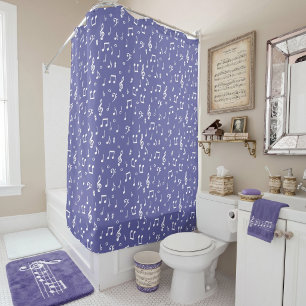 symboles musicaux rideau de douche