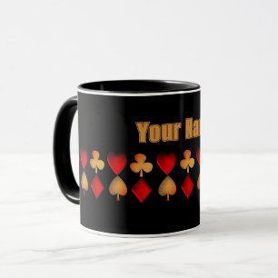 symboles pour jeu de cartes, mug personnalisée