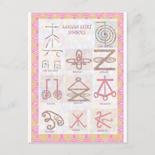 Symbolic ART : Reiki Masters Practice Tools Postcard (Front)