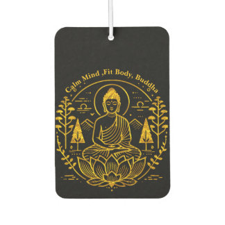Symbolic Buddha Surrounded by Nature Elements Air Freshener