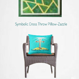 Symbolic Cross Throw Pillow