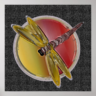 Symbolic Dragonfly Poster