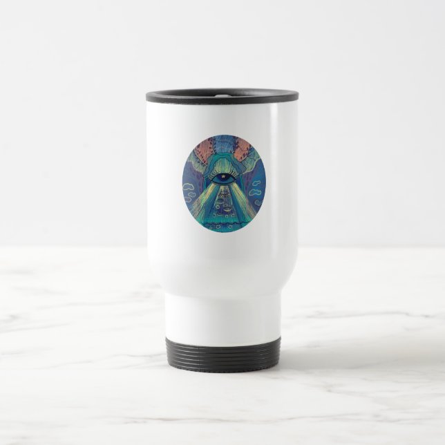 symbolic eye  travel mug (Center)