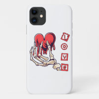 Symbolic Love Skeleton Hand Offering Heart