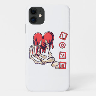 Symbolic Love Skeleton Hand Offering Heart iPhone 11 Case