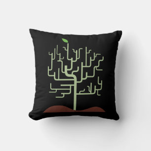 Symbolic Metamorphosis Growth Design Throw Pillow