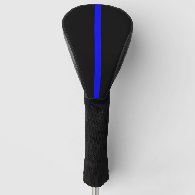 Symbolic Thin Blue Line graphic design on Golf Head Cover (Front)