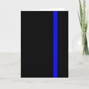 Symbolic Thin Blue Line on Black Card