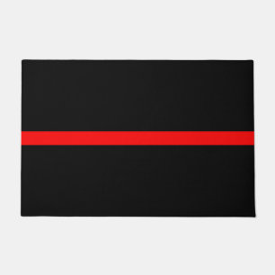 Symbolic Thin Red Line graphic design on Doormat
