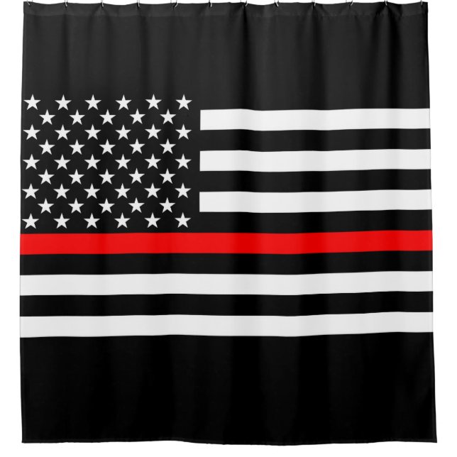 Symbolic Thin Red Line US Flag graphic design on (Front)