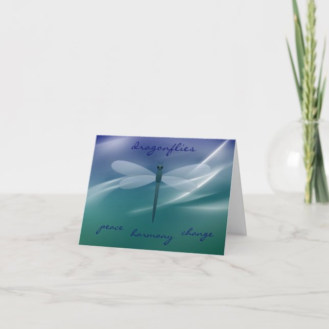 Symbolisme de libellules chatoyantes Cartes de not (Devant)
