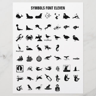 SYMBOLS 11 - Zazzle Font Sample Letterhead