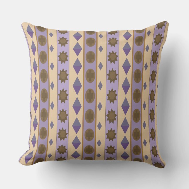 SYMBOLS blue Throw Pillow (Front)