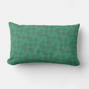 Symbols Code Strings Green on any Colour 2 in 1 Lumbar Pillow