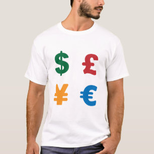 Symbols currency - dollar pound yen euro T-Shirt