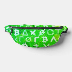 Symbols of Bitcoin (Bright Profit Green - 1) Fanny Pack