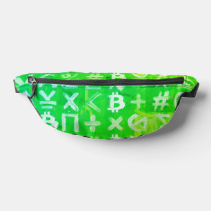 Symbols of Bitcoin (Bright Profit Green - 2) Fanny Pack