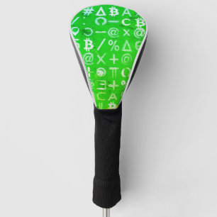 Symbols of Bitcoin (Bright Profit Green - 8) Golf Head Cover