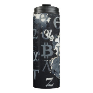 Symbols of Bitcoin (Style: 11) Thermal Tumbler