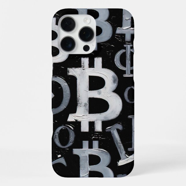 Symbols of Bitcoin (Style: 1) iPhone Case (Back)