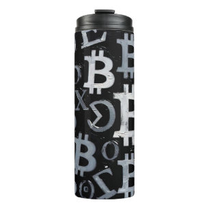 Symbols of Bitcoin (Style: 1) Thermal Tumbler