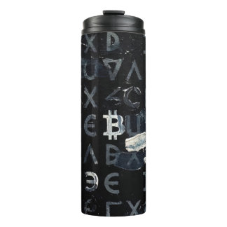 Symbols of Bitcoin (Style: 4) Thermal Tumbler
