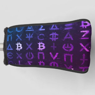 Symbols of Bitcoin (Style: Miami Purple - 13) Golf Head Cover