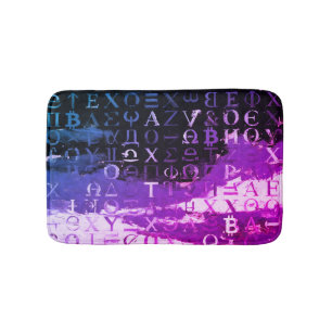 Symbols of Bitcoin (Style: Miami Purple - 14) Bath Mat