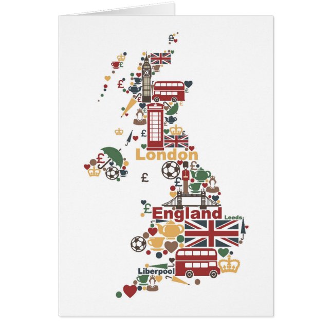Symbols of England Map (Front)