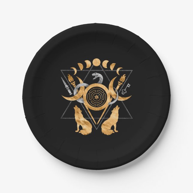 Symbols of Hecate Paper Plate (Front)