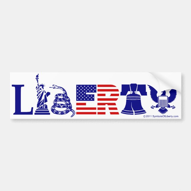 Symbols of Liberty Bumper Sticker (Front)