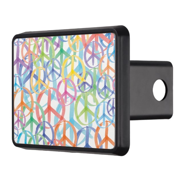 Symbols of Peace Trailer Hitch Cover (Left)